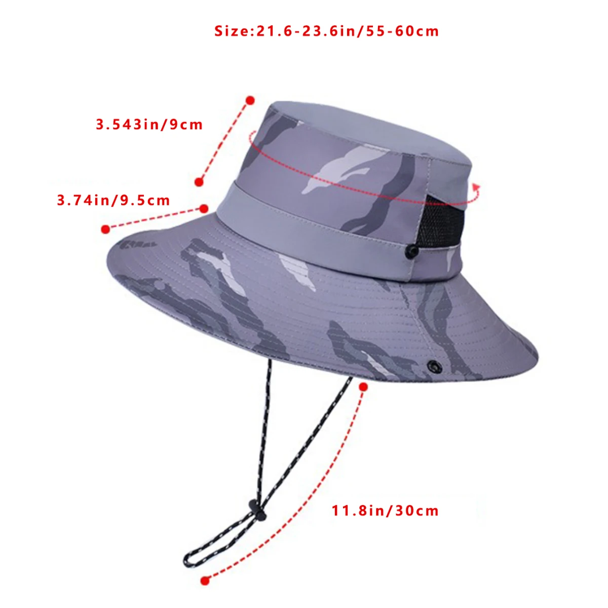 Camouflage Sun Hats Men Women Bucket Hat UPF 50+ Boonie Hat Foldable UV Protection Hiking Beach Fishing Summer Safari Adjustable