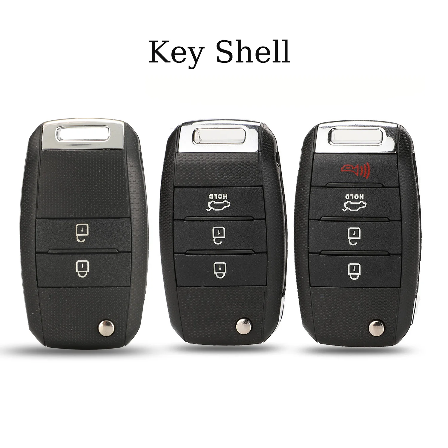 

jingyuqin Remote Flid Folding Car Key Case Shell Cover Case For KIA Carens Cerato Forte K2 K3 K5 Fob Cover