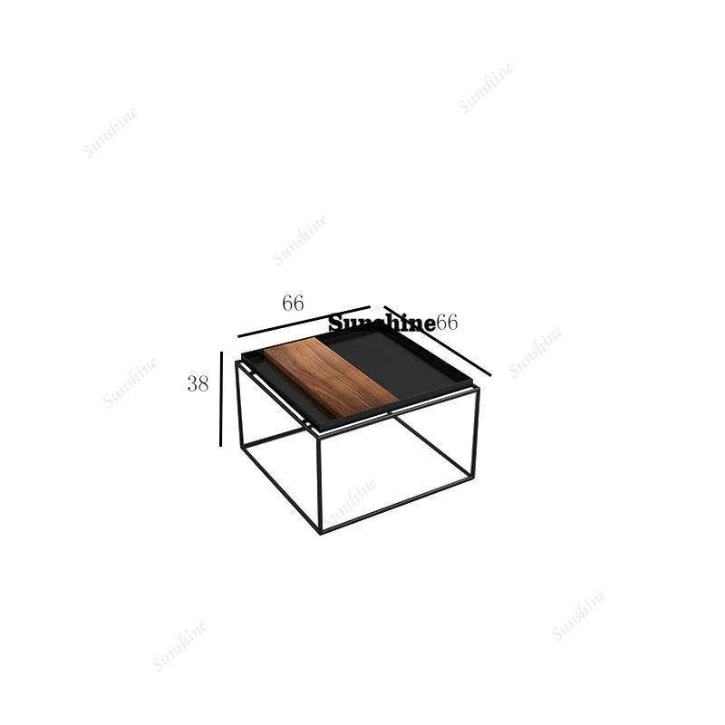 Bay window balcony small coffee table modern minimalist tea table small apartment wrought iron sofa side table
