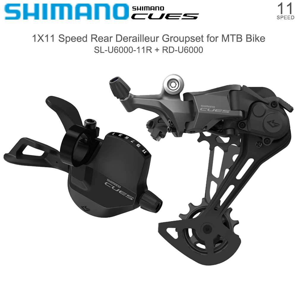 

SHIMANO CUES U6000 11 Speed Derailleur Kit for MTB Bike SL-U6000-11R Shifter Lever RD-U6000 Rear Derailleurs Original Bicycle