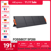 FOSSiBOT SP200 18V 200W Foldable Solar Panel, 23% High Efficiency Monocrystalline Solar Cells for Power Station Waterproof IP67