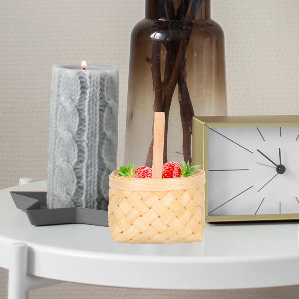 

6pcs 6 Mini 5xW4 5xH3 5in Woven Handheld Small Candy Storage Handheld Candy Baskets Baskets for Party Wedding Gifts