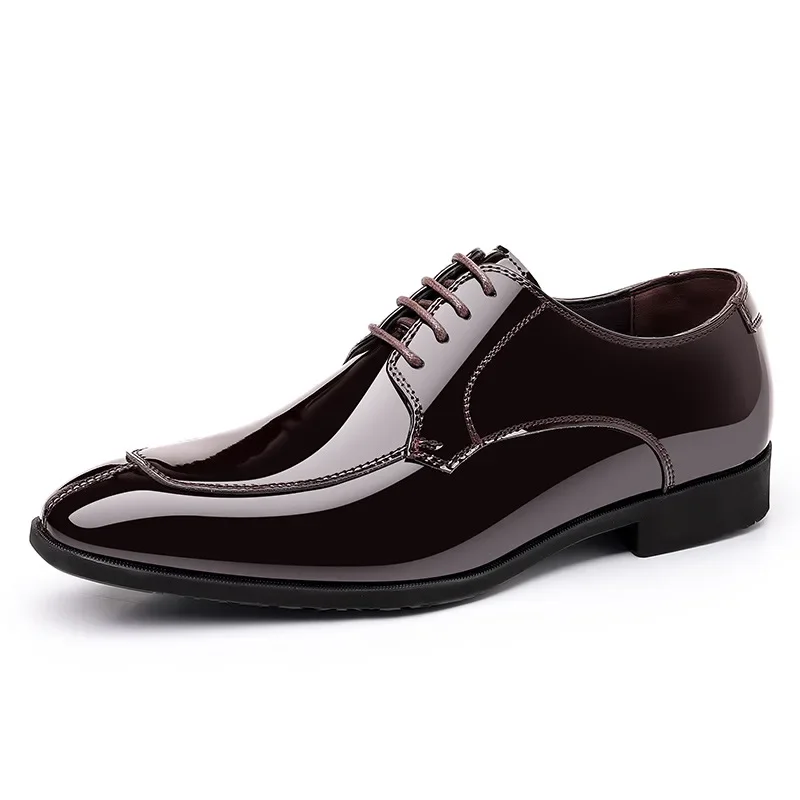 New Plus SizeLeather Men Shoes  Summer Breathable Business Formal Wear  British Style Casual Soft Soled Black Shoes for Men