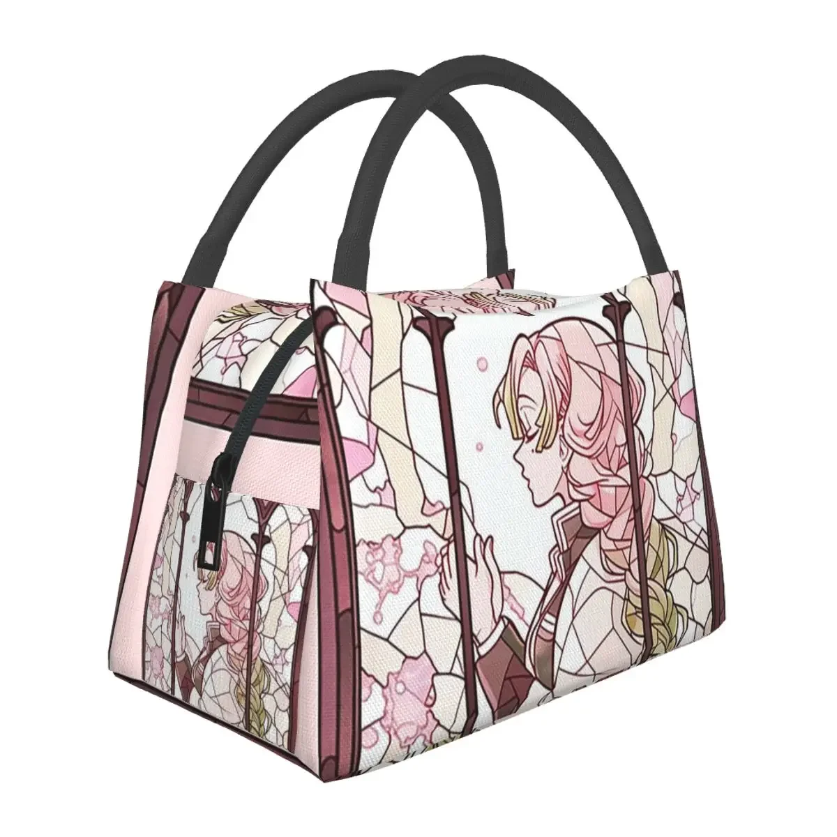 

Сумки для обеда Mitsuri Kanroji And Iguro Obanai, изолированная коробка для бенто, сумка для обеда, сумки для пикника, термосумка для женской работы