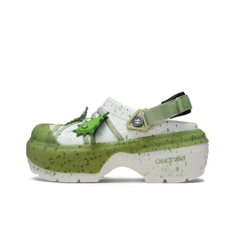 Crocs Stomp Clog Unisex Green Trendy Clogs  Stylish Durable Cushioned Lightweight Comfortable Soft Fit 209625-124