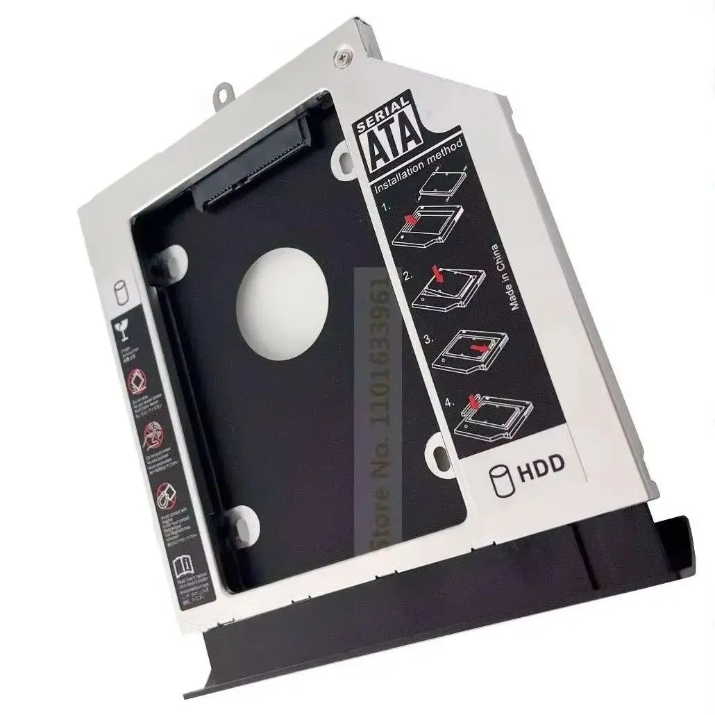 with Matched Bezel Panel 9.5mm 2nd 2.5 Hard Drive HDD SSD Optical Bay Caddy Frame Bracket Tray for Acer Aspire E5-572 E5-572G