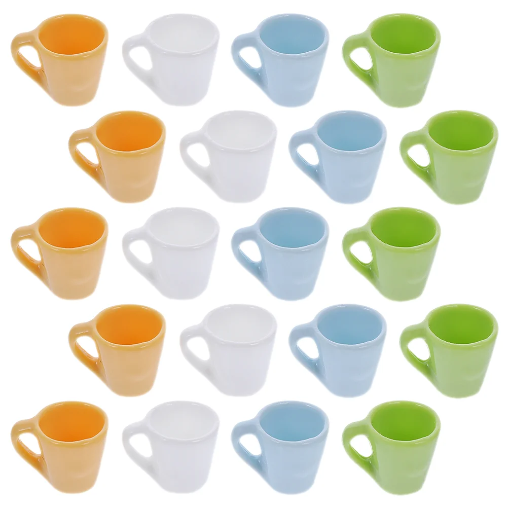 Mini Tasse Décorative en Résine Miniature, Accessoires pour la Maison, le Thé, Accessoires de Cuisine, 20 Pièces