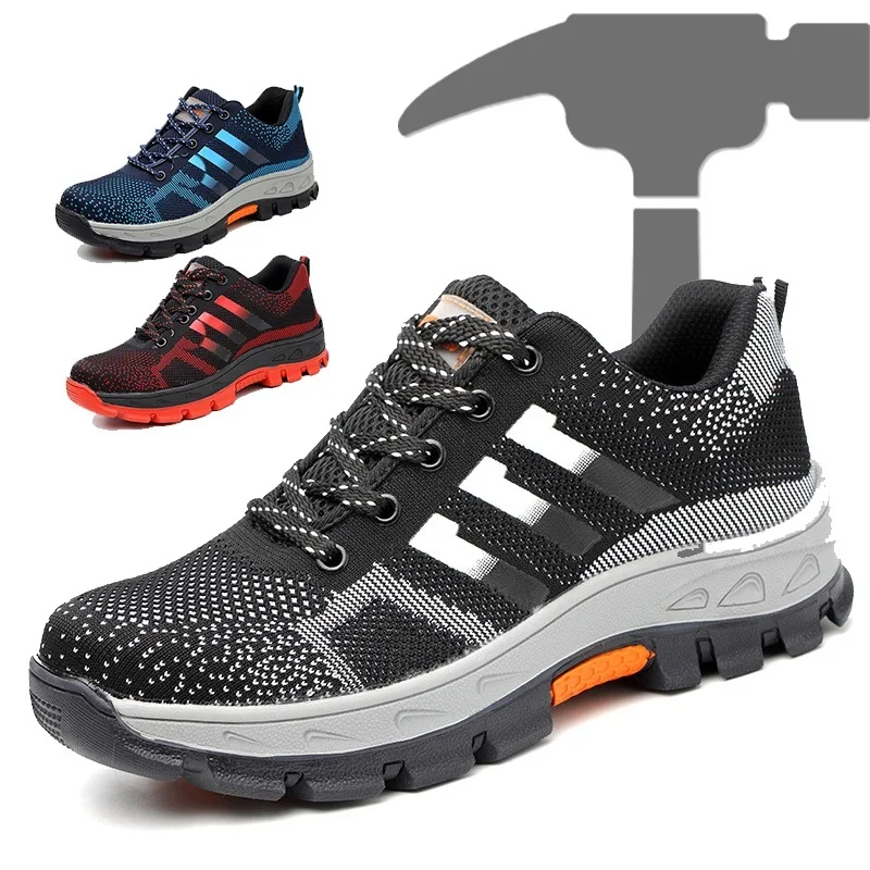 New Casual sneakers Labor shoes Men's smash-proof and puncture-proof work shoes Safety shoes