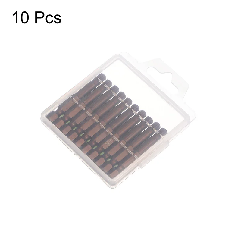 Imagem -04 - Magnetic Segurança Torx Chave de Fenda Bit Hex Haste Bits Chave de Parafuso Ferramentas Manuais T10 T15 T20 T25 T27 T30 T40 10 Pcs