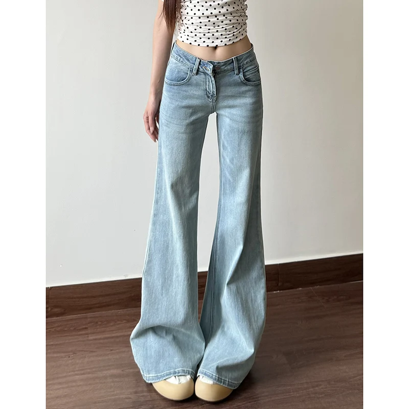 High Waist Flared Jeans Women's Premium Straight Leg Wide Leg Pants Autumn Winter New Arrival High Quality Denim Trousers