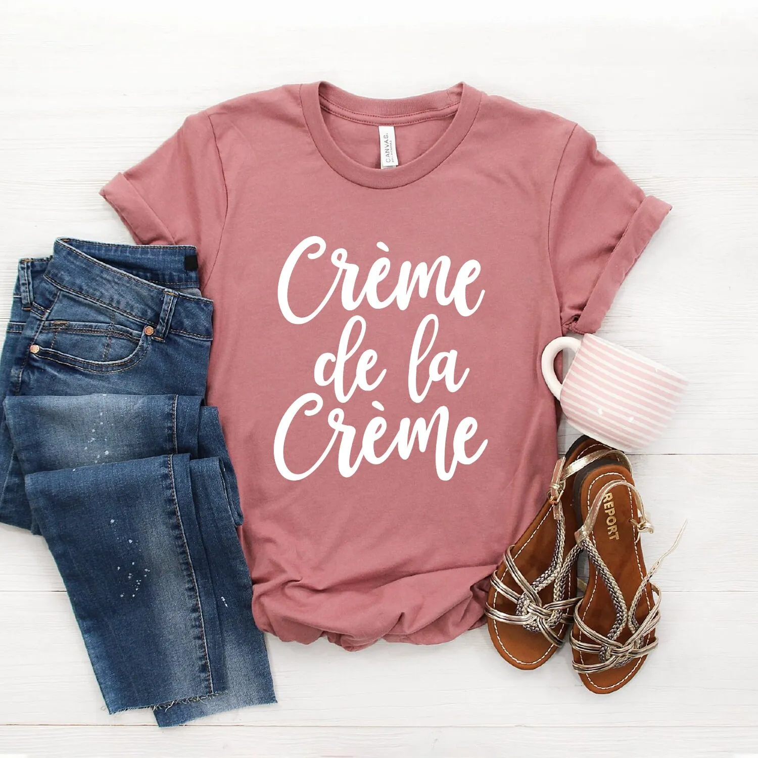 French T Shirt Creme De La Vie Est Belle Paris Cest Softstyle