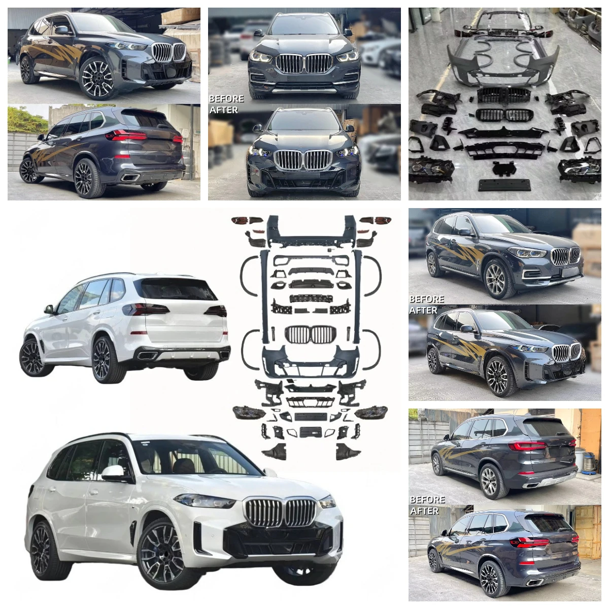Dream Garage Bodykit For X5 G05 2019-2022 Upgrade To 2025 X5 M-Tech G05 LCI Facelift Kit M-Power LED Laser Headlight Bumper
