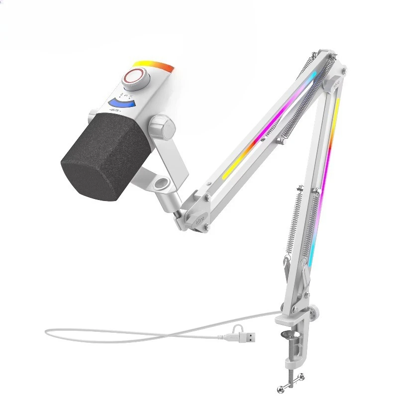 Universal Serial Bus Dynamic Computer Microphone with Boom Arm