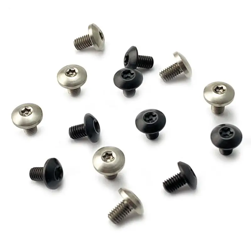 4PCS M3 Half Round Head Quincunx Screws Titanium Alloy for Folding Knife Handle DIY Spindle