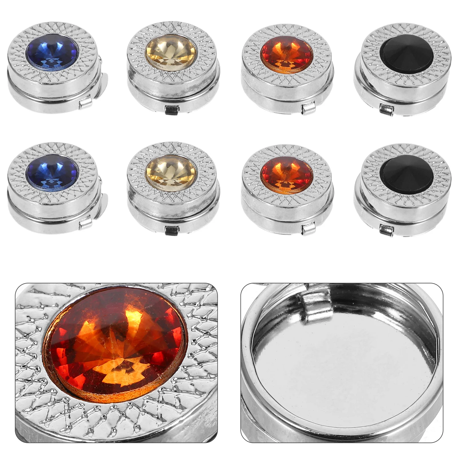 

4Pairs Metal Cufflinks Elegant Business Wedding Jewelry Accessories Unique Design Comfortable Fit Mens Formal Wear