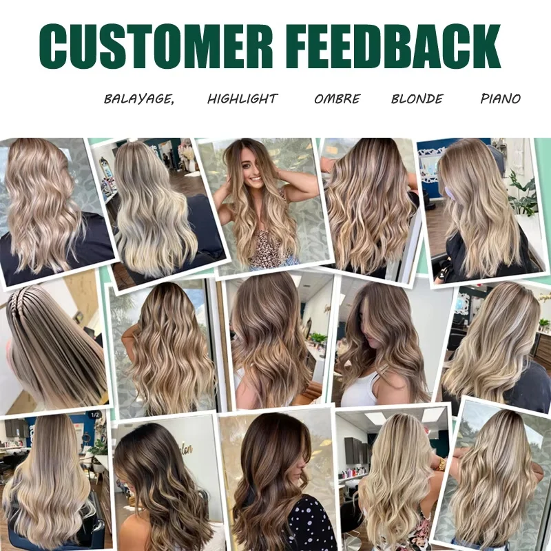 Moda parte média peruca feminina ombre loira marrom hd peruca frontal com raízes superior peruca sintética de alta qualidade peruca onda do corpo