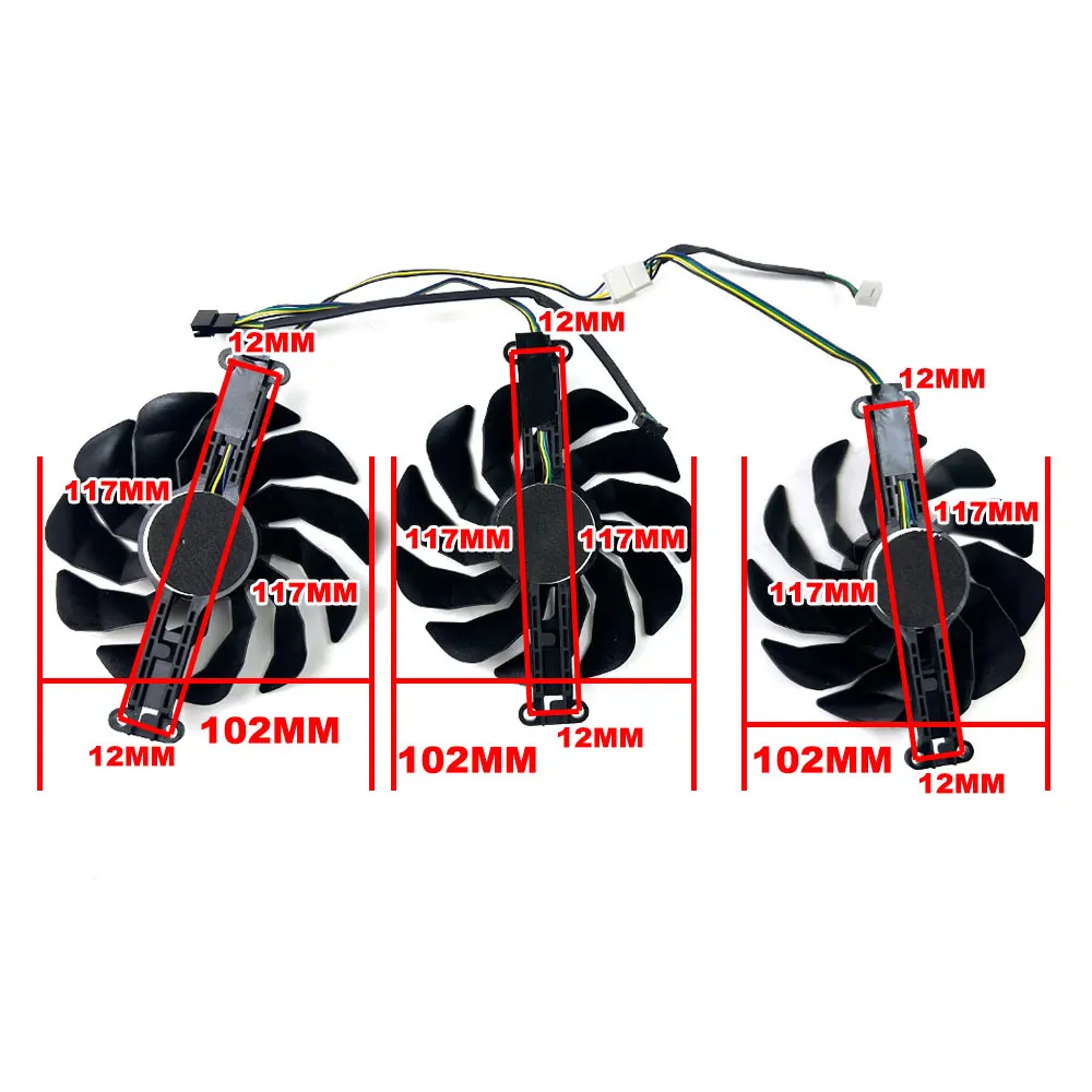Cooling Fan 102MM DC12V RTX4080 4070 GPU FAN For GALAX KFA2 RTX4070 Ti SUPER SG Plus 1-Click OC 4080 SUPER ST (1-Click OC)