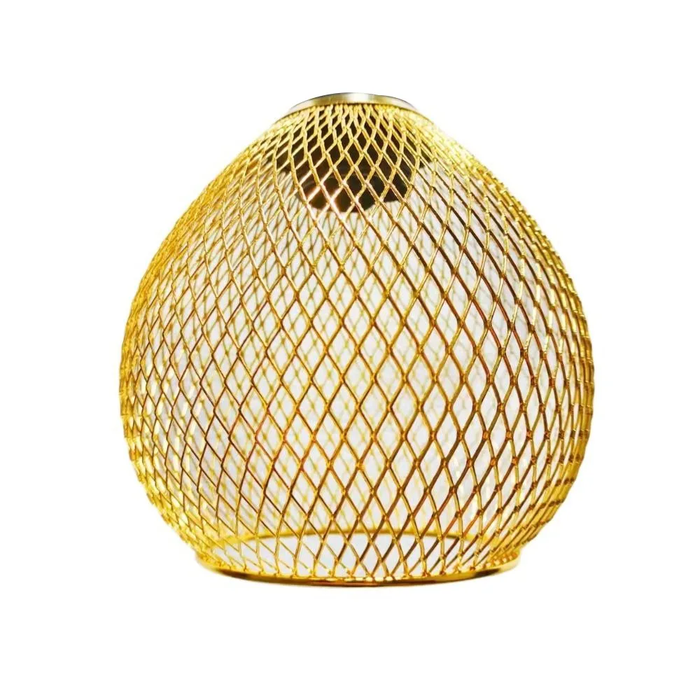 Iron Pendant Lamp Shade Mesh Ball Hollow Out Lamp Covers Creative Classic Chandelier Lampshade Shell Restaurant