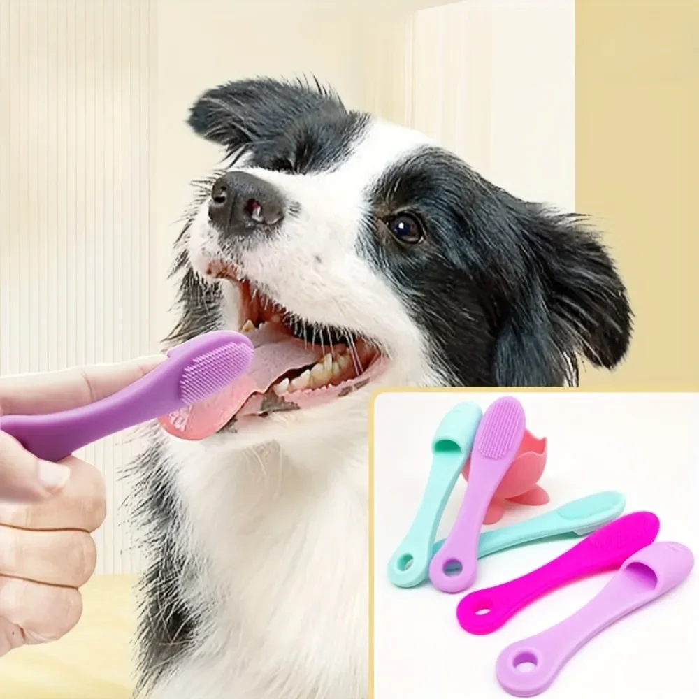 Pet Toothbrush, Soft Rubber Finger Toothbrush, Dog Toothbrush, Clean Mouth, Brush Black Chin, Pet Products Dog Toothbrush