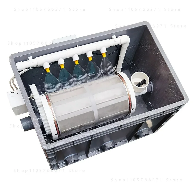 Fish Pond Water Treatment Micro Drum Filter Koi Biological Filtration System for Aquaculture RAS Solid Liquid Separation