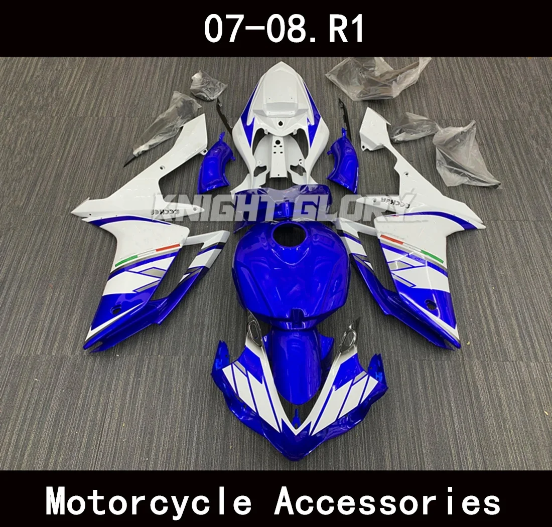

Motorcycle complete set parts, suitable for YZF-R1M, R1 2007 2008 models. Body cover kit. High-quality ABS injection components.