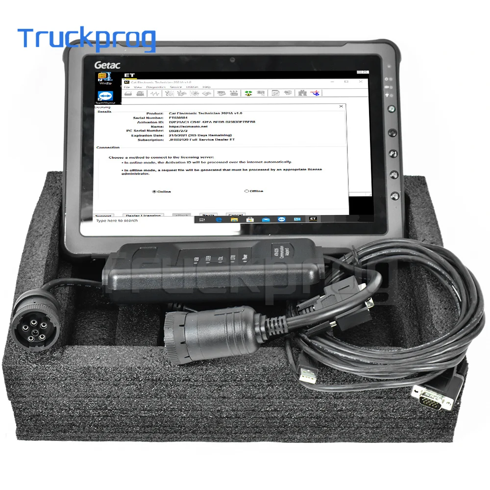 

For Cat ET3 ET4 Adapter ET 3 J1939 J1708 DataLink With Y cable Diagnostic Tools Software Version Trucks Repair Tool+Getac Tablet