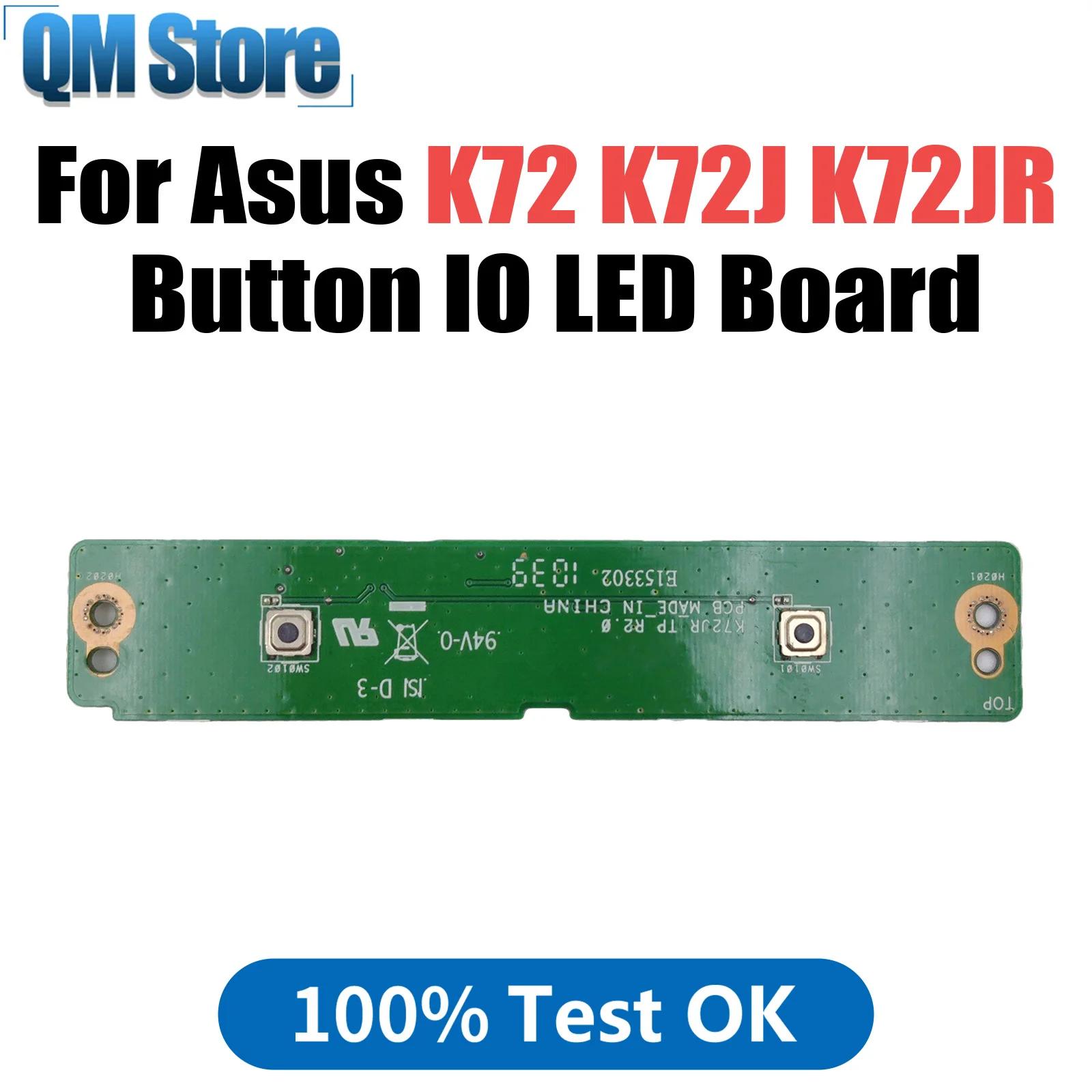 

K72JR For Asus K72 K72J K72JR Button IO LED Board 100% Tested Fast Ship