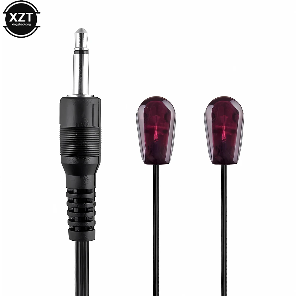 أحدث 1 قطعة 3M المزدوج الأشعة تحت الحمراء (IR) باعث تمديد كابل مع 3.5 مللي متر جاك التوصيل ل Xbox TV Set STB/DVD/DVR/PV