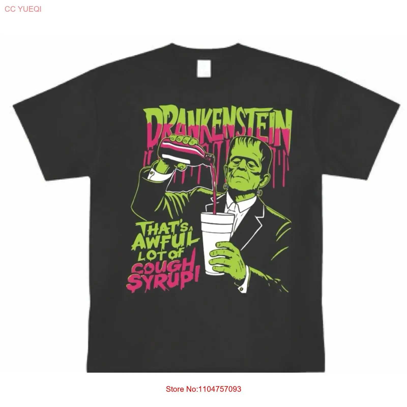 DRANKENSTEIN That's Awful Lot Of Cough Syrup T Shirt New S 5XL 2025 vintage Washed designer clothes Versatile Casual fashion