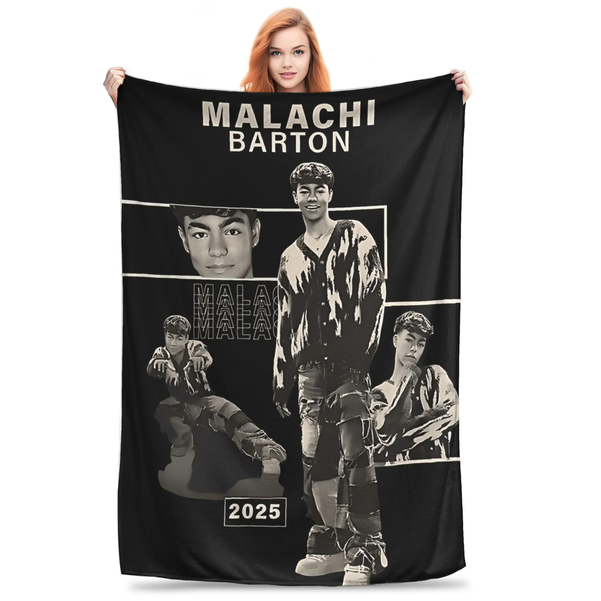 

Malachi Barton Actor Tour Blanket Soft Warm Fluffy Plush Throw Blanket For Boy Girl Outdoor Flannel Bedspread Bed Cover