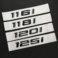 3D ABS Black Car For BMW Trunk Letters 114i 116i 118i 120i 125i 130i 15i 140i Logo Emblem Sticker F20 E87 F21 Auto Accessories
