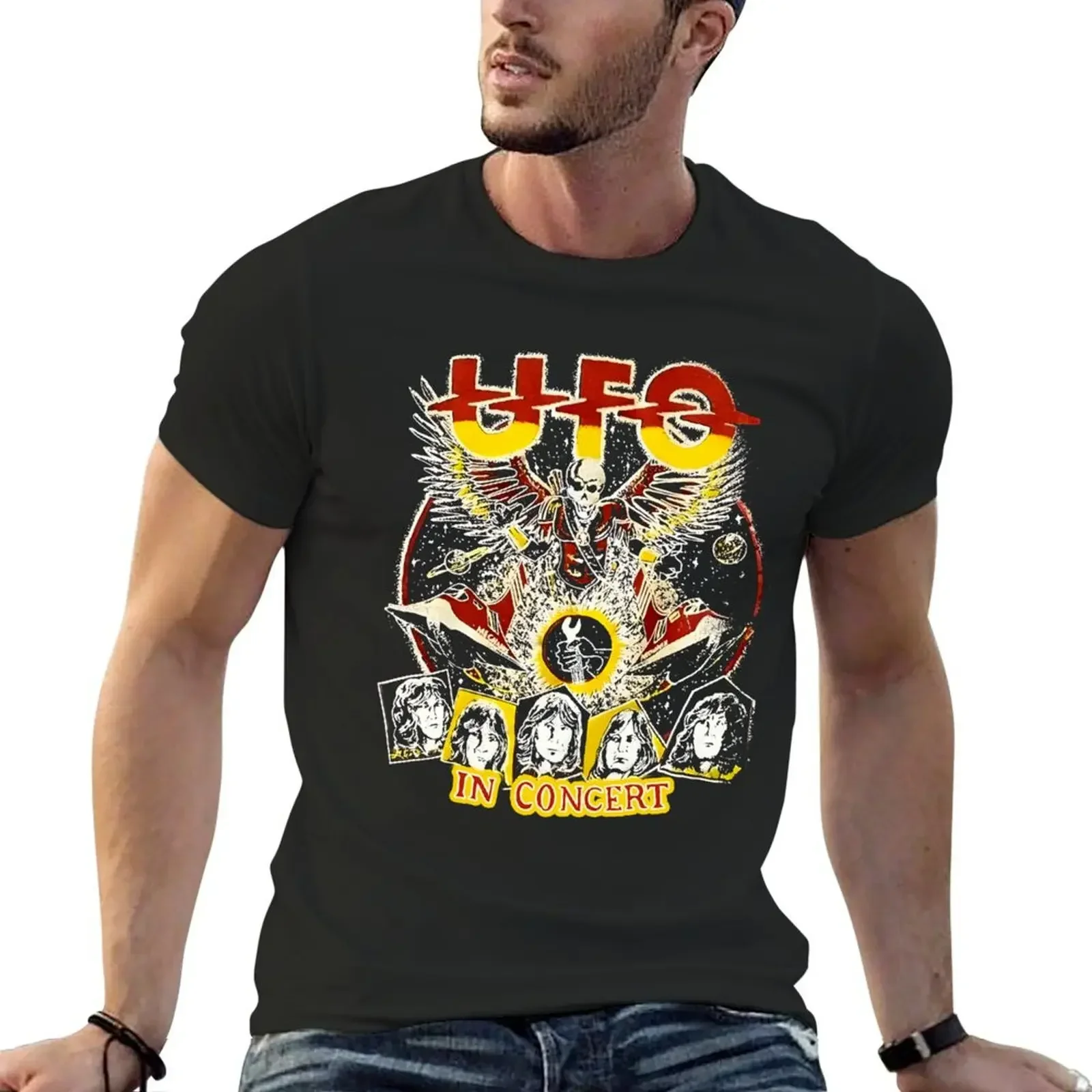 Vintage 80s UFO Band Concert Tour T-Shirt vintage anime graphic t shirt vintage men t shirts