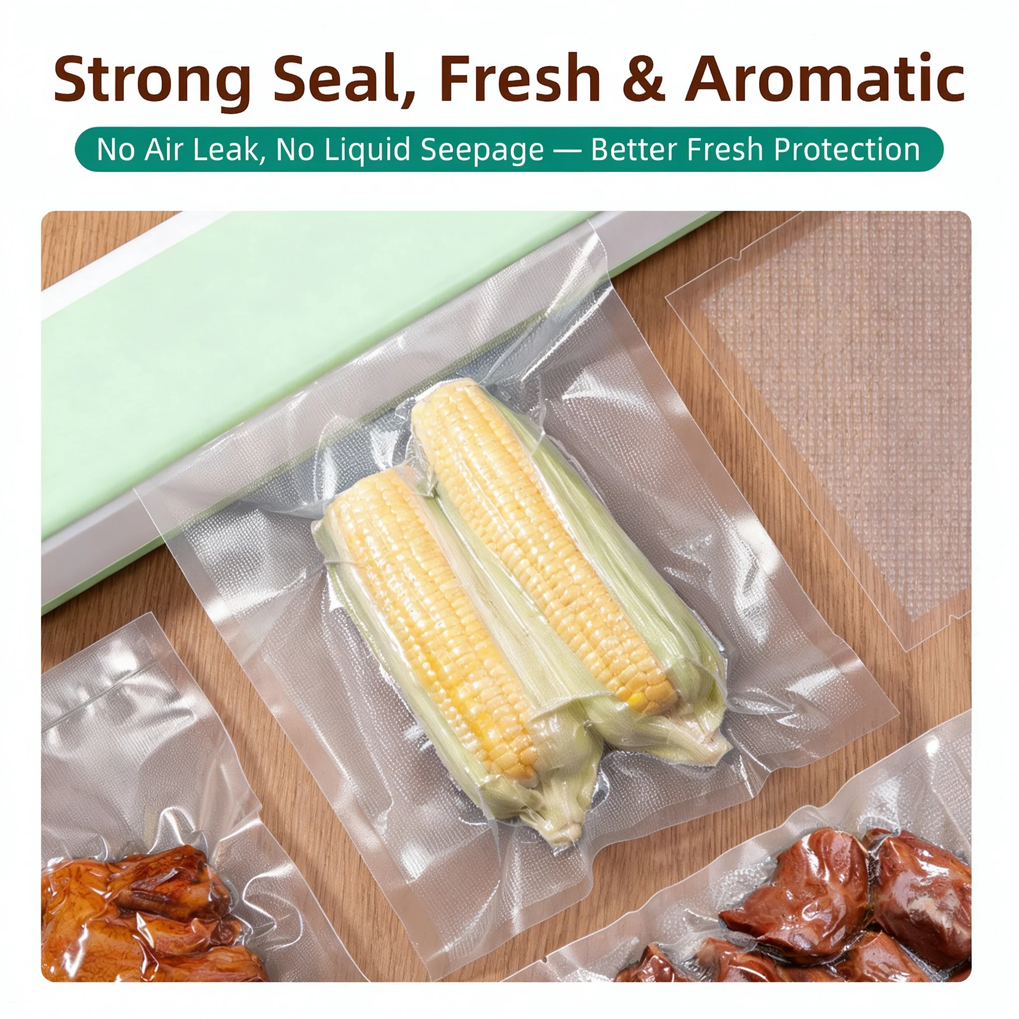 300/100/50PCS BPA-Free Vacuum Food Bags, Vacuum Sealed Storage Bags For Food Storage and Preservation,Reusable Vacuum Sealer Bag