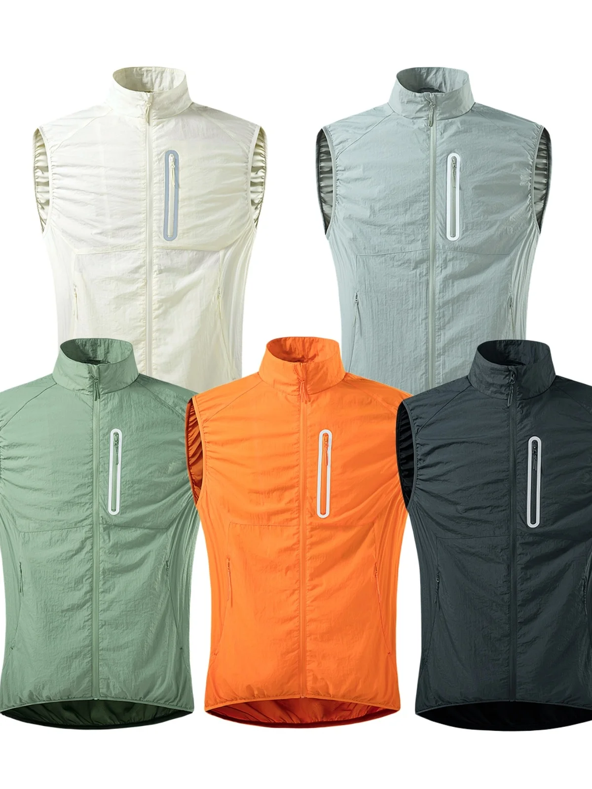 Outdoor Breathable Men's Vest Spring Summer Casual Comfortable Commuting Waterproof Fashionable Mesh Punching Jacket