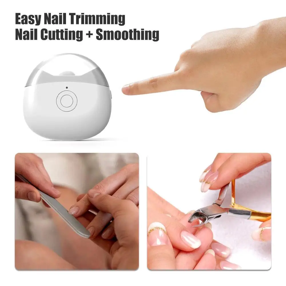 

Электрический нож для ногтей 2 в 1, со светодиодной подсветкой, автоматическая шлифовальная машинка для ногтей, триммер для ногтей, анти-триммер для детского пальца ног S5E3