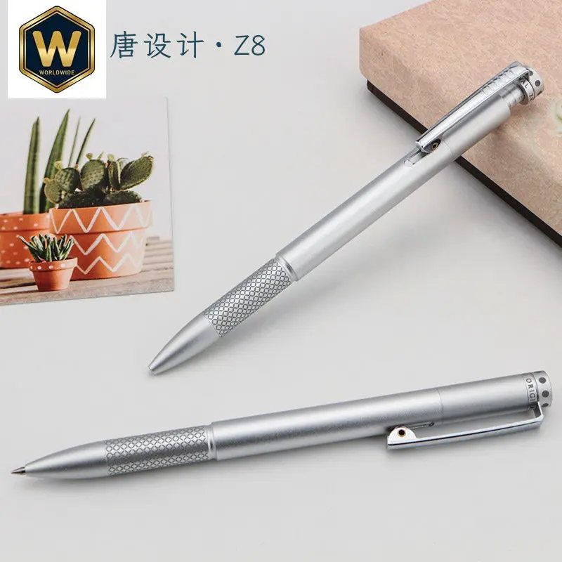 For Zaitang Z8 Aluminum Alloy Magnetic Retractable Pen, Fidget Pop Pen, Creative Stationery for Students, Minimalist Gel Pen