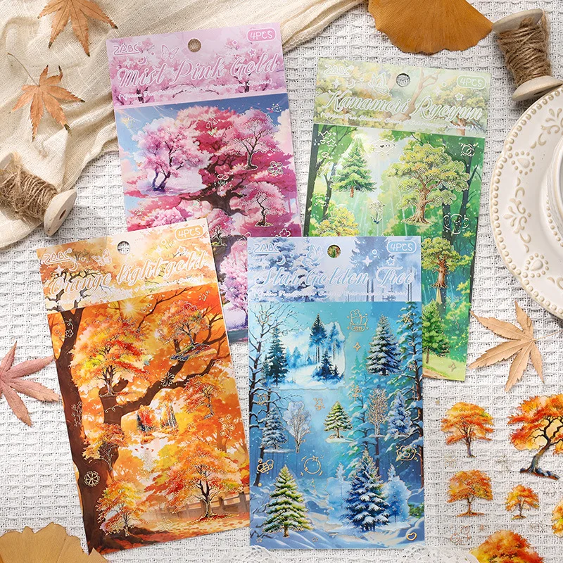 24-set-1-lotto-adesivo-di-cancelleria-kawaii-doratura-dorata-di-ombretti-dell'albero-diario-spazzatura-adesivo-decorativo-scrapbooking-fai-da-te