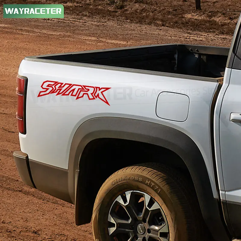 2 قطعة الجذع الجانب ملصق الجسم الباب الجانب ألياف الكربون ملصق حائط من الفينيل ل BYD القرش 6 التقاط 2025 على الطرق الوعرة 4X4 2024 2026 اكسسوارات