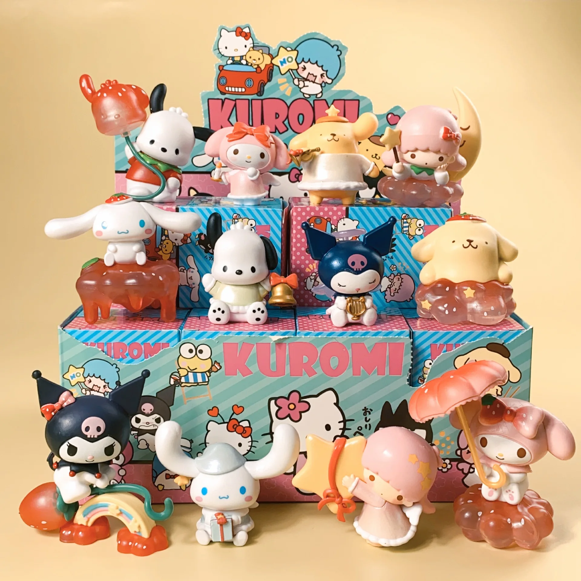 New Sanrio Blind Box Kawaii Kuromi Cinnamoroll My Melody Figures Dolls Strawberry Paradise Series Toy For Fans Gift