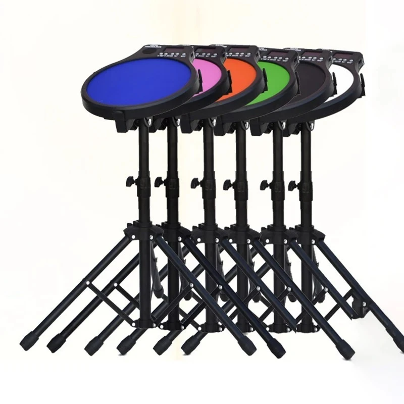Beginners Silent Drum 1 Pad 12 Inch Mute Drums Adults Children Practice Drums Versatile Digital Drum with Adjustable Bracket