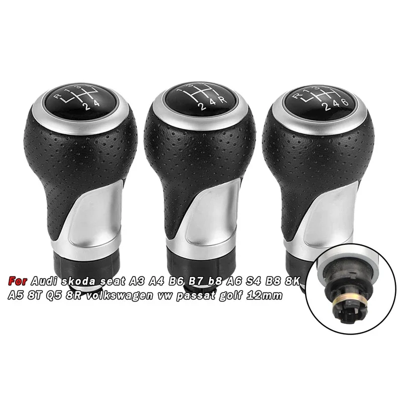 

5/6 Speed Gear Shift Knob for Volkswagen VW & Audi S3 S4 A3 A4 A6 - Car Transmission Shifter Handle, Durable Auto Accessories