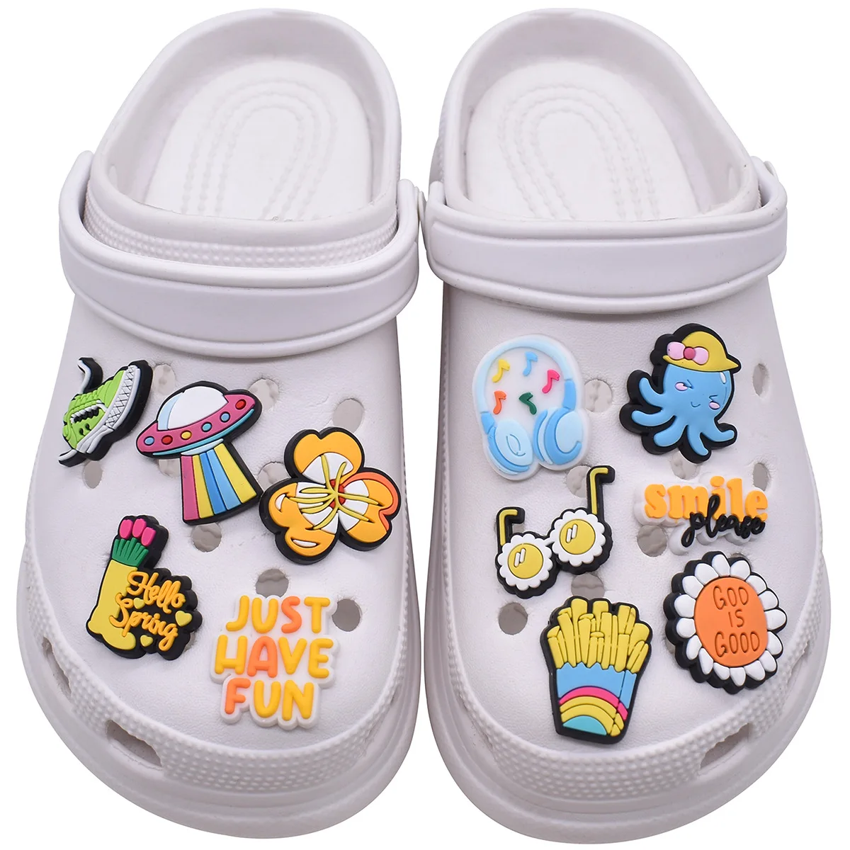 Schuh-Anhänger: Enten, Krabben & Sommer-Design - close-up view