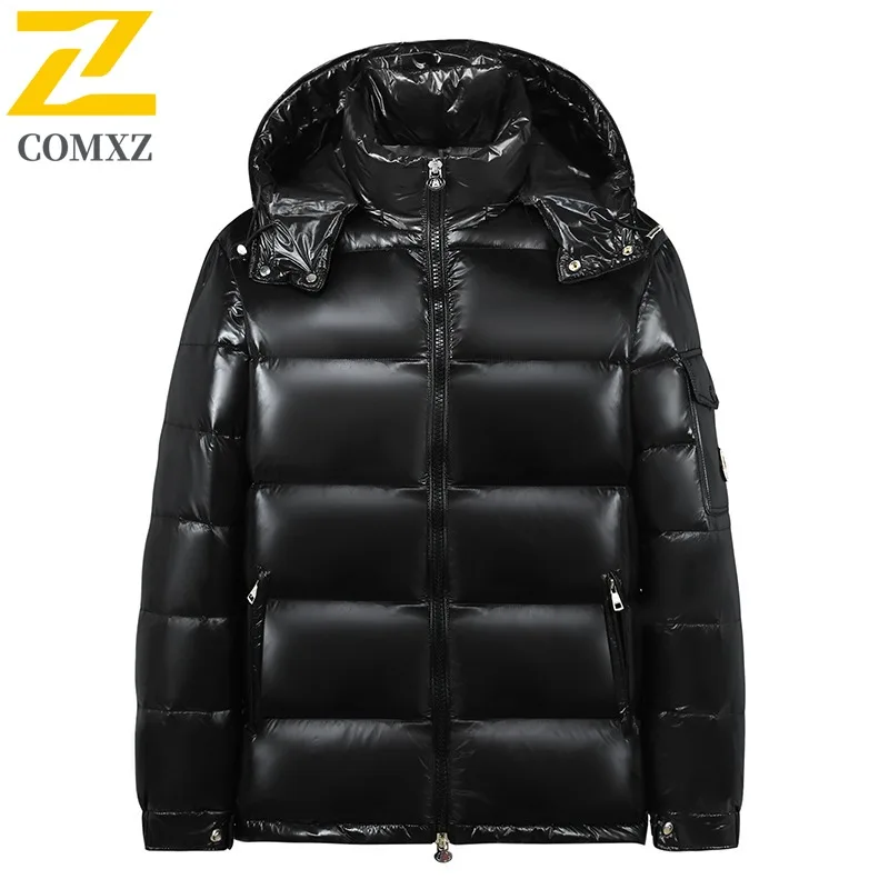 

COMXZ Men Puffer Jacket High Quality Detachable Travel Lightweight Coat Fashion Urban Thicken Warm waterproof Down Jacket 2025