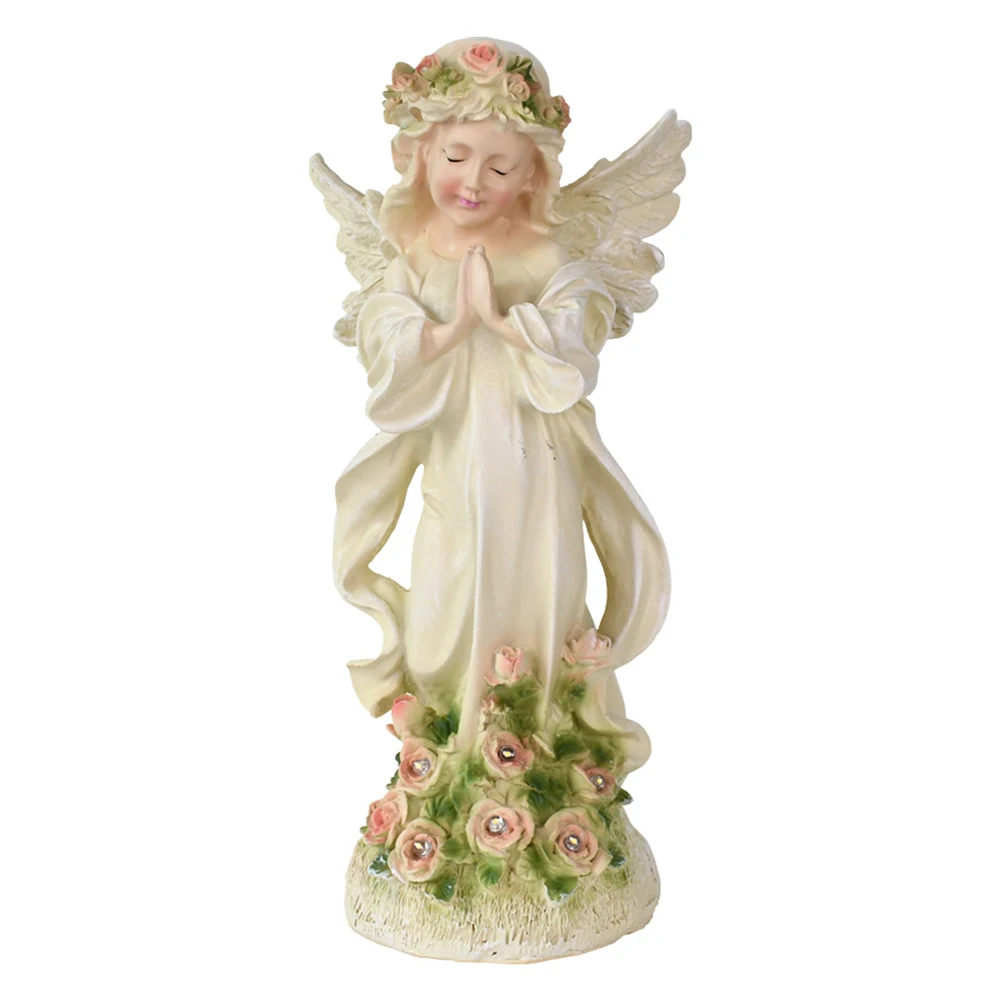 

Joy And Beauty Angel Garden Decoration Garden Balcony Decor Detailed Design Elegant And Charming Ethereal Glow Rain Resistant