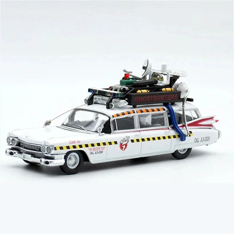 

YS 1:64 Ghostbuster Miller Meteor 1959 Ecto-1 Diecast Car Model Collection Miniature Toys