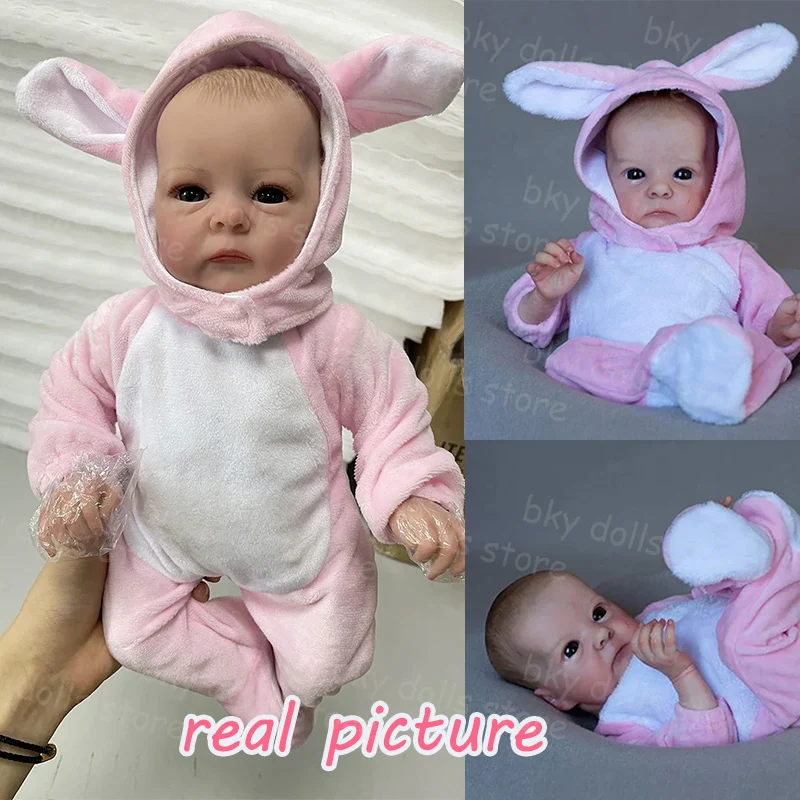 

40CM Reborn Baby Doll NewBorn Tink Lifelike 3D Painted Doll with Veins Multiple Layers Collectible Art Doll Birthday Gifts