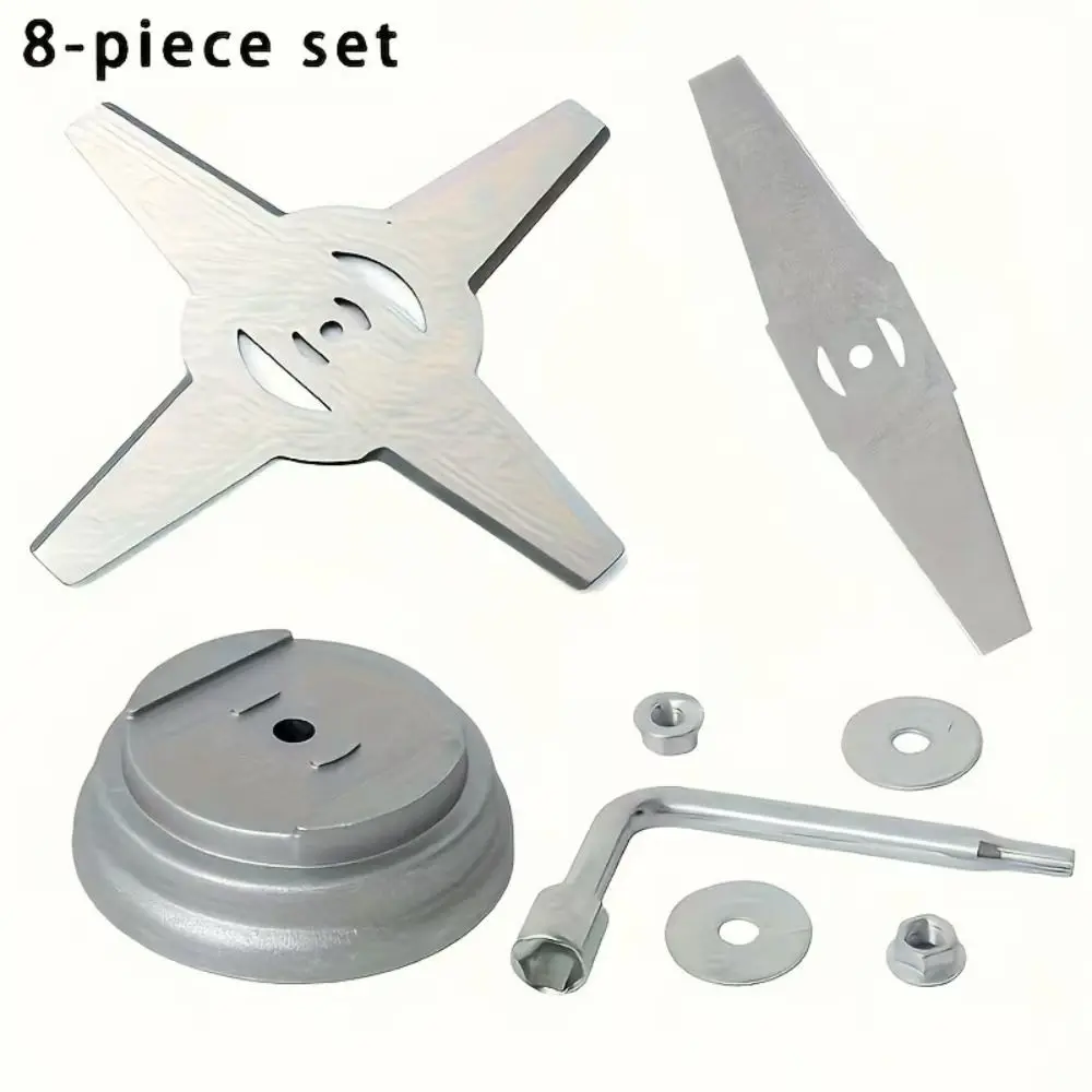 Manganese Steel Metal Grass String Trimmer Head Straight Blade High Performance Garden Tool Parts Durable Alloy Teeth