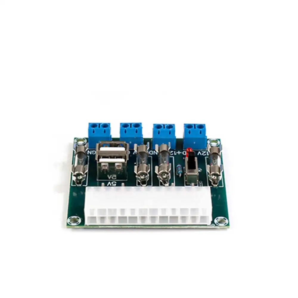 Carte d'adaptateur d'alimentation ATX pour ordinateur de bureau 24 broches module d'extension d'adaptateur de câblage de prise de courant ATX