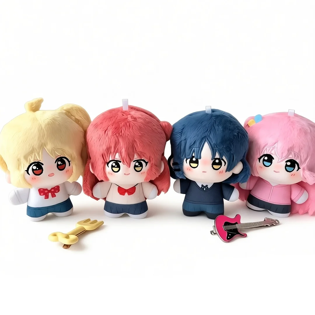 10cm BOCCHI THE ROCK Plush Toy Fans Anime Kita Ikuyo Plushie Doll Peripherial Yamada Ryo Plush Keychain Dolls Backpack Kids Gift