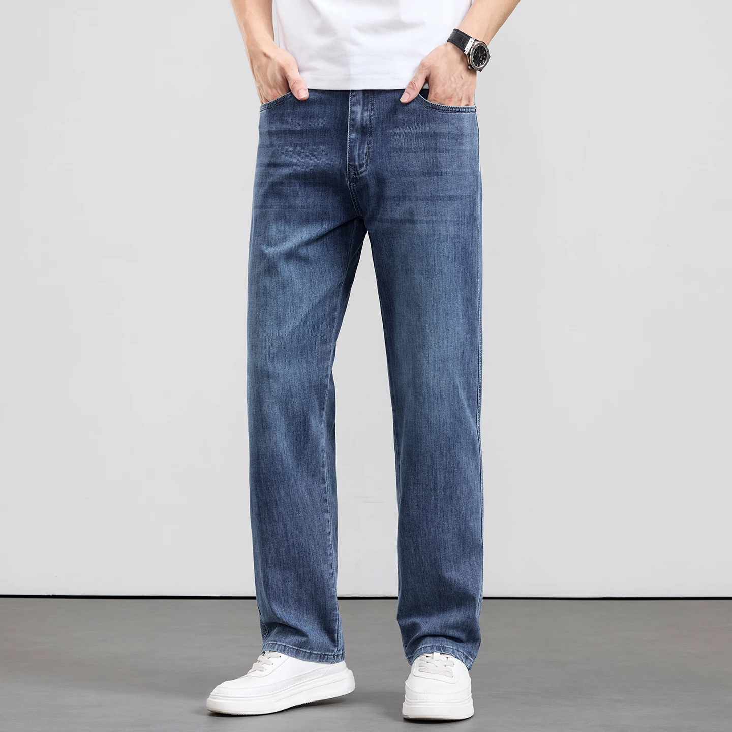 

2026 New Men's Denim Long Pants - Lightweight Summer Style - Breathable and Soft Cotton for Comfort